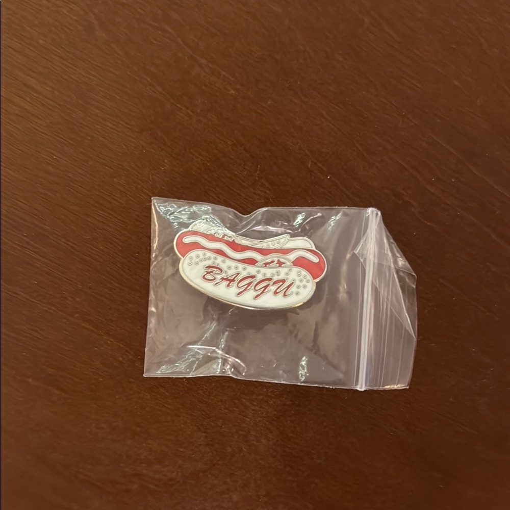 BAGGU EXCLUSIVE Enamel Hot Dog Pin and Bumper Sticker